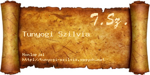 Tunyogi Szilvia névjegykártya